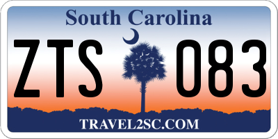 SC license plate ZTS083