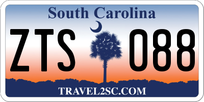 SC license plate ZTS088