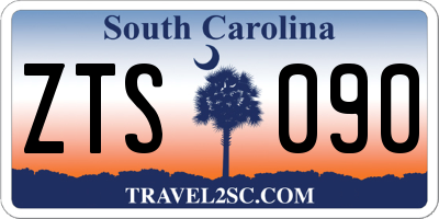 SC license plate ZTS090