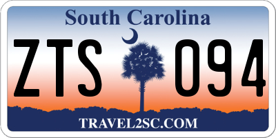 SC license plate ZTS094