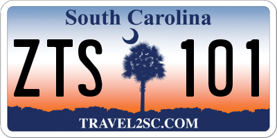 SC license plate ZTS101