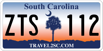 SC license plate ZTS112