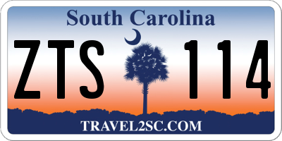 SC license plate ZTS114