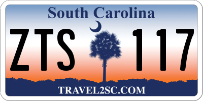 SC license plate ZTS117