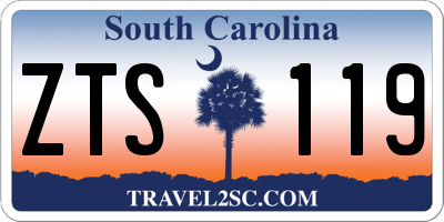 SC license plate ZTS119