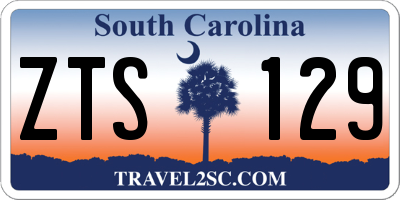 SC license plate ZTS129
