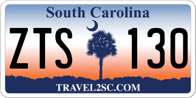 SC license plate ZTS130
