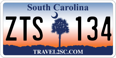 SC license plate ZTS134