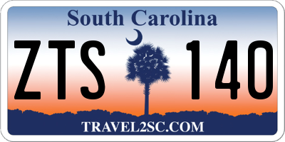 SC license plate ZTS140