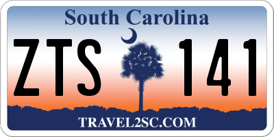 SC license plate ZTS141