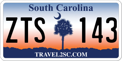 SC license plate ZTS143