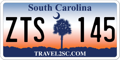 SC license plate ZTS145