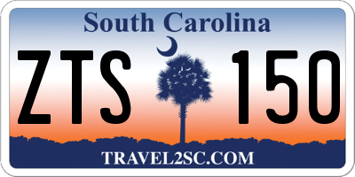 SC license plate ZTS150