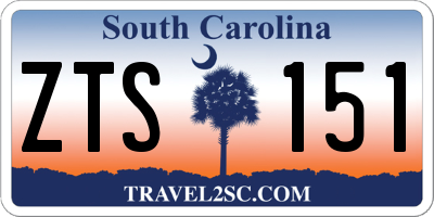 SC license plate ZTS151