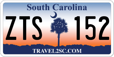 SC license plate ZTS152