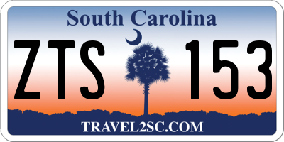 SC license plate ZTS153