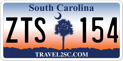 SC license plate ZTS154