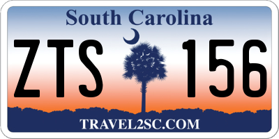 SC license plate ZTS156