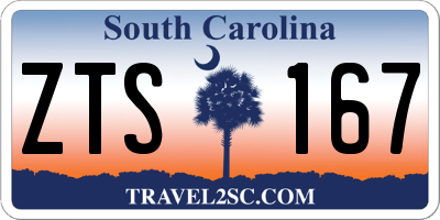 SC license plate ZTS167