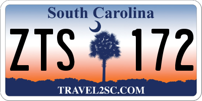 SC license plate ZTS172