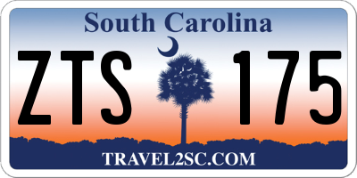 SC license plate ZTS175
