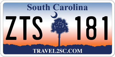 SC license plate ZTS181