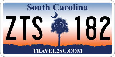 SC license plate ZTS182