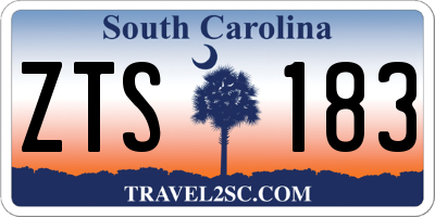 SC license plate ZTS183