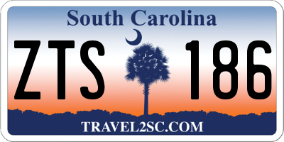 SC license plate ZTS186