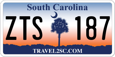 SC license plate ZTS187