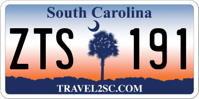 SC license plate ZTS191