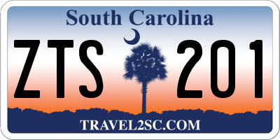 SC license plate ZTS201