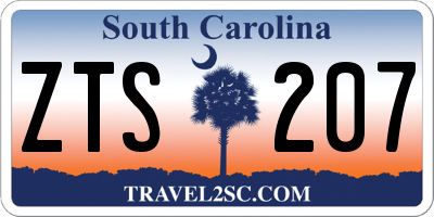 SC license plate ZTS207
