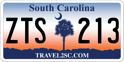 SC license plate ZTS213