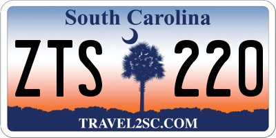 SC license plate ZTS220