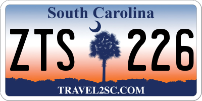SC license plate ZTS226