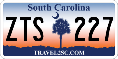 SC license plate ZTS227