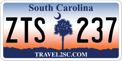 SC license plate ZTS237