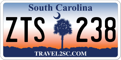 SC license plate ZTS238