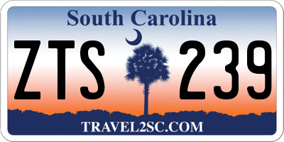 SC license plate ZTS239