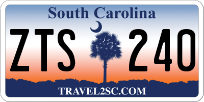 SC license plate ZTS240