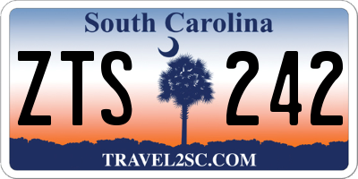 SC license plate ZTS242