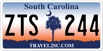 SC license plate ZTS244