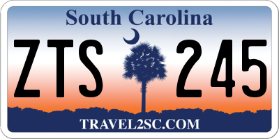 SC license plate ZTS245