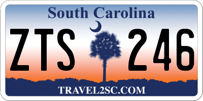 SC license plate ZTS246