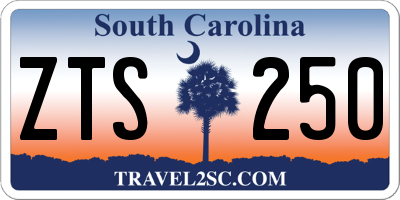 SC license plate ZTS250