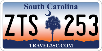 SC license plate ZTS253