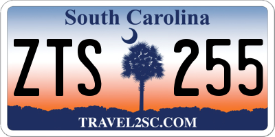 SC license plate ZTS255
