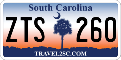 SC license plate ZTS260