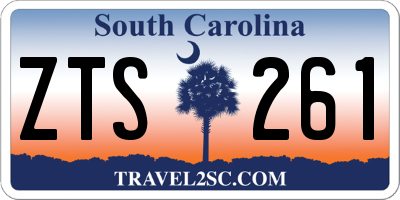 SC license plate ZTS261